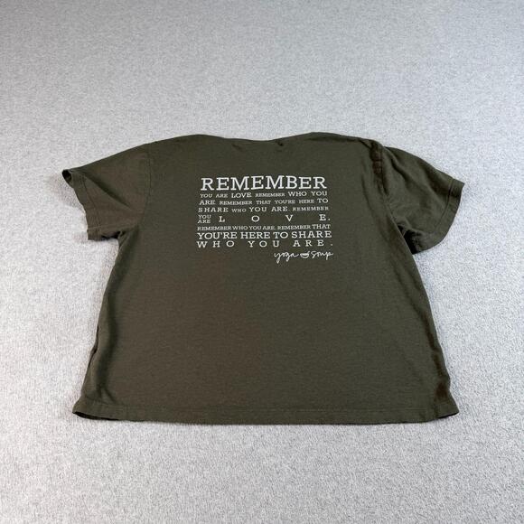 Jungmaven Tops - Jungmaven Shirt Women Small Green Yoga Soup Graphic Tee Hemp Organic Cotton Boxy